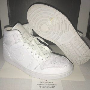 Air Jordan 1 mid 2018 retro Triple White